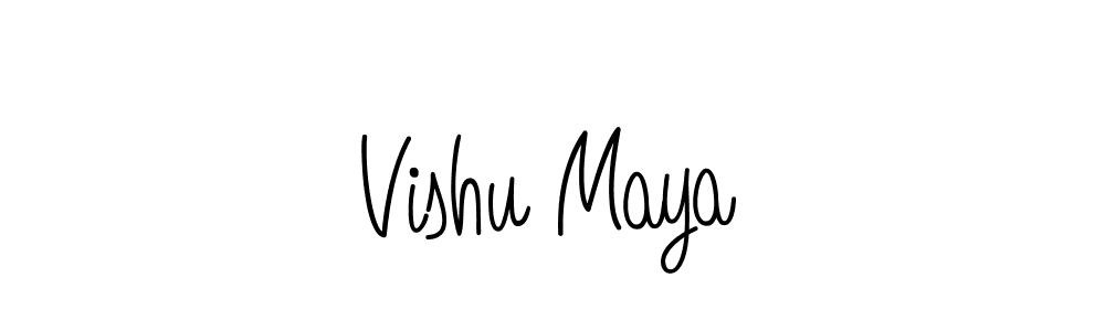 if you are searching for the best signature style for your name Vishu Maya. so please give up your signature search. here we have designed multiple signature styles  using Angelique-Rose-font-FFP. Vishu Maya signature style 5 images and pictures png