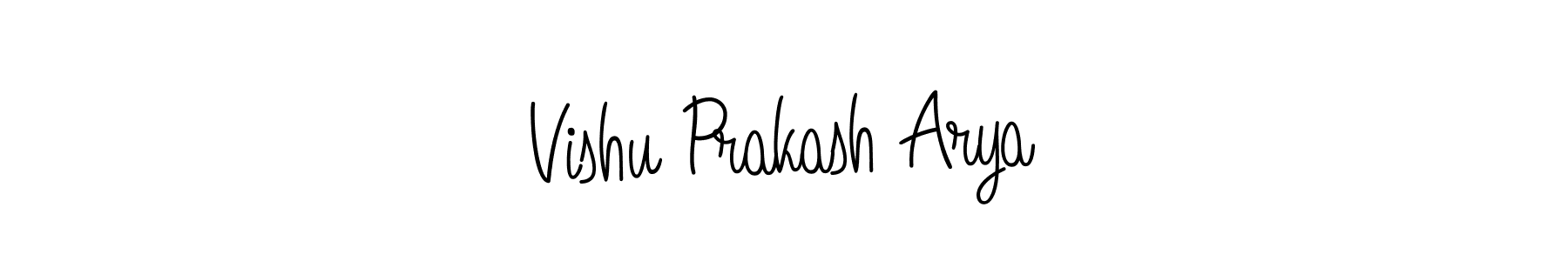 if you are searching for the best signature style for your name Vishu Prakash Arya. so please give up your signature search. here we have designed multiple signature styles  using Angelique-Rose-font-FFP. Vishu Prakash Arya signature style 5 images and pictures png