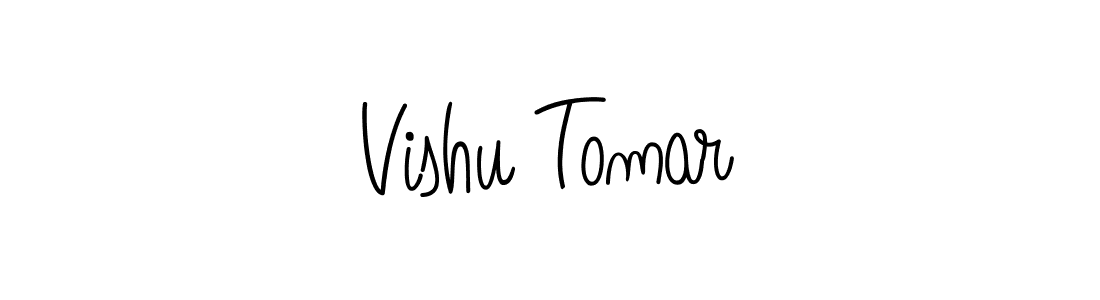 Design your own signature with our free online signature maker. With this signature software, you can create a handwritten (Angelique-Rose-font-FFP) signature for name Vishu Tomar. Vishu Tomar signature style 5 images and pictures png