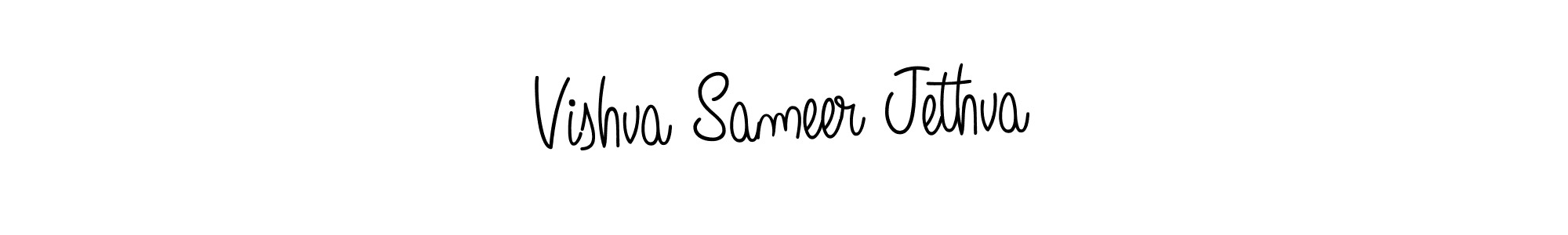 Also we have Vishva Sameer Jethva name is the best signature style. Create professional handwritten signature collection using Angelique-Rose-font-FFP autograph style. Vishva Sameer Jethva signature style 5 images and pictures png