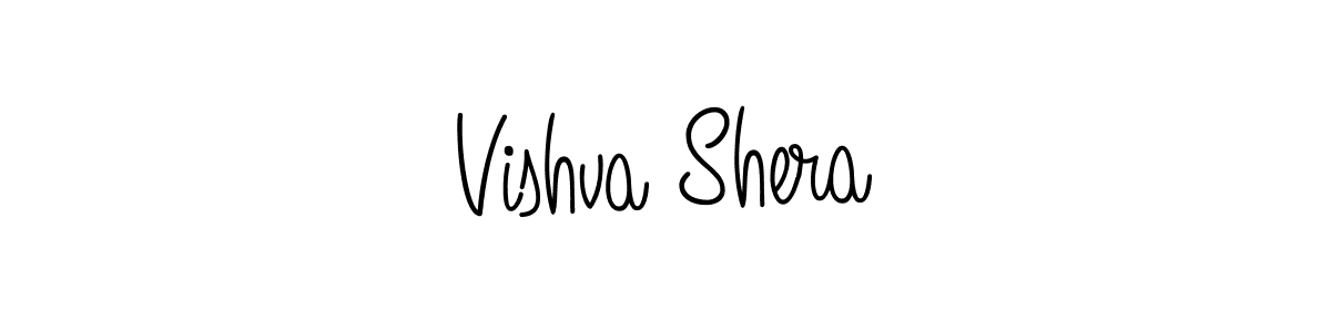 Angelique-Rose-font-FFP is a professional signature style that is perfect for those who want to add a touch of class to their signature. It is also a great choice for those who want to make their signature more unique. Get Vishva Shera name to fancy signature for free. Vishva Shera signature style 5 images and pictures png