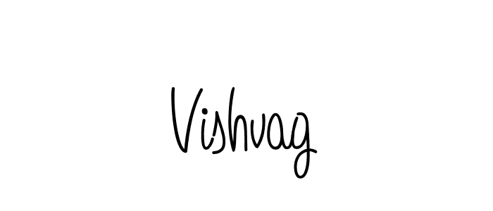 Make a beautiful signature design for name Vishvag. With this signature (Angelique-Rose-font-FFP) style, you can create a handwritten signature for free. Vishvag signature style 5 images and pictures png