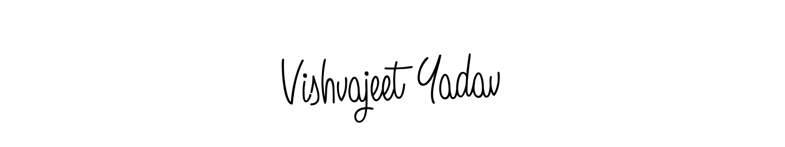 Make a beautiful signature design for name Vishvajeet Yadav. With this signature (Angelique-Rose-font-FFP) style, you can create a handwritten signature for free. Vishvajeet Yadav signature style 5 images and pictures png