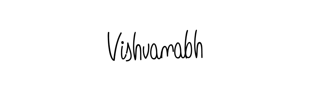 Make a beautiful signature design for name Vishvanabh. With this signature (Angelique-Rose-font-FFP) style, you can create a handwritten signature for free. Vishvanabh signature style 5 images and pictures png