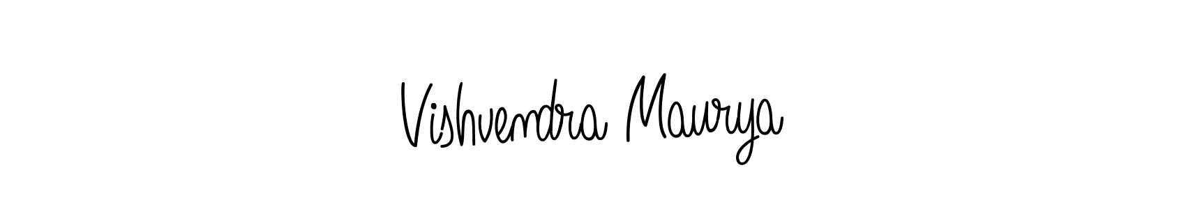 Vishvendra Maurya stylish signature style. Best Handwritten Sign (Angelique-Rose-font-FFP) for my name. Handwritten Signature Collection Ideas for my name Vishvendra Maurya. Vishvendra Maurya signature style 5 images and pictures png