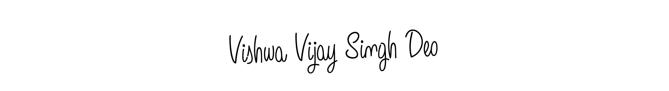 How to make Vishwa Vijay Singh Deo name signature. Use Angelique-Rose-font-FFP style for creating short signs online. This is the latest handwritten sign. Vishwa Vijay Singh Deo signature style 5 images and pictures png