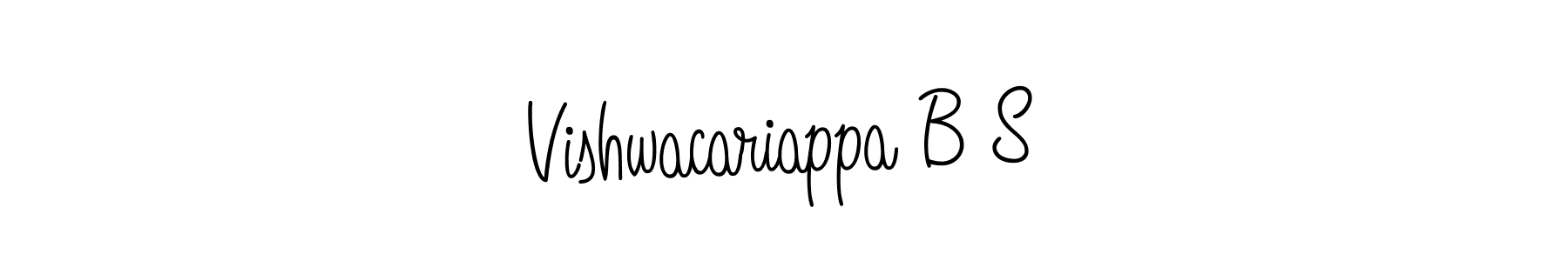 How to make Vishwacariappa B S name signature. Use Angelique-Rose-font-FFP style for creating short signs online. This is the latest handwritten sign. Vishwacariappa B S signature style 5 images and pictures png