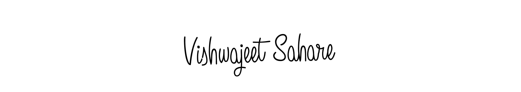 Create a beautiful signature design for name Vishwajeet Sahare. With this signature (Angelique-Rose-font-FFP) fonts, you can make a handwritten signature for free. Vishwajeet Sahare signature style 5 images and pictures png