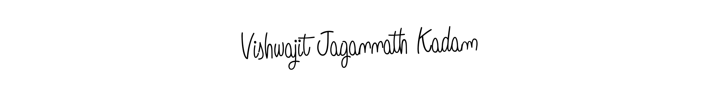 You should practise on your own different ways (Angelique-Rose-font-FFP) to write your name (Vishwajit Jagannath Kadam) in signature. don't let someone else do it for you. Vishwajit Jagannath Kadam signature style 5 images and pictures png