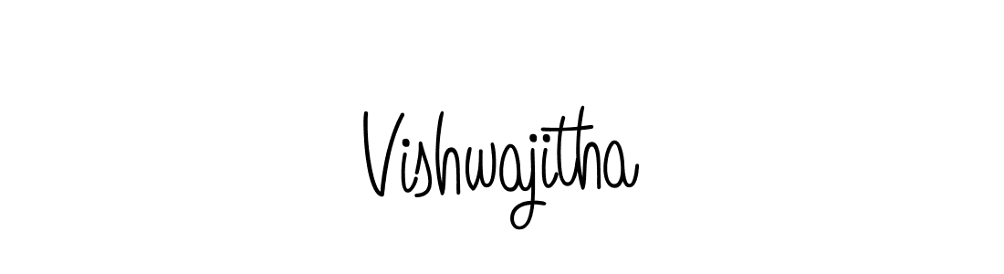 Vishwajitha stylish signature style. Best Handwritten Sign (Angelique-Rose-font-FFP) for my name. Handwritten Signature Collection Ideas for my name Vishwajitha. Vishwajitha signature style 5 images and pictures png