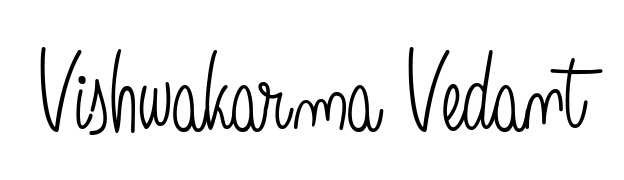 Quickly download Vishwakarma Vedant name signature in high-resolution PNG using Angelique-Rose-font-FFP style. Ready to insert into PDFs and online applications. Vishwakarma Vedant signature style 5 images and pictures png