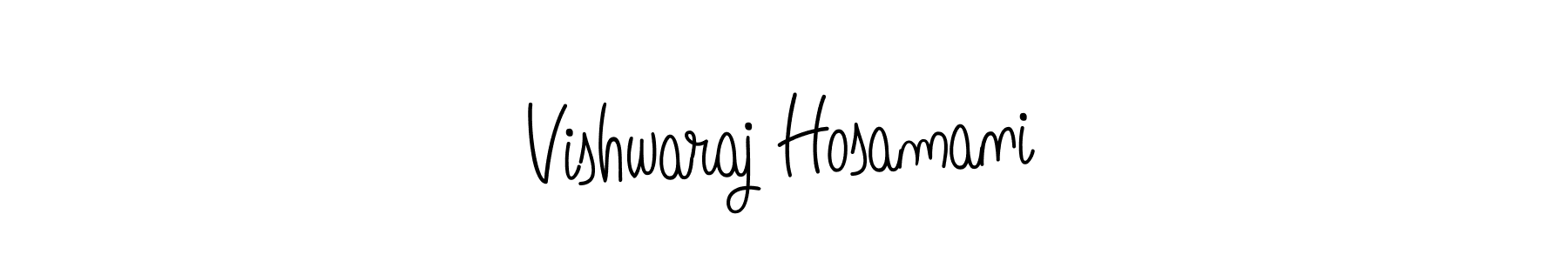 Create a beautiful signature design for name Vishwaraj Hosamani. With this signature (Angelique-Rose-font-FFP) fonts, you can make a handwritten signature for free. Vishwaraj Hosamani signature style 5 images and pictures png