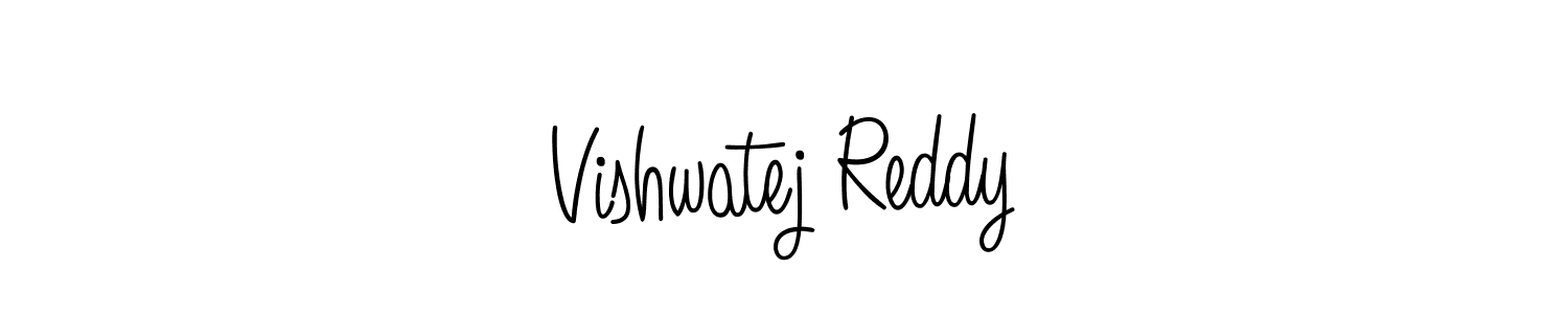 Vishwatej Reddy stylish signature style. Best Handwritten Sign (Angelique-Rose-font-FFP) for my name. Handwritten Signature Collection Ideas for my name Vishwatej Reddy. Vishwatej Reddy signature style 5 images and pictures png