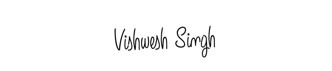 You should practise on your own different ways (Angelique-Rose-font-FFP) to write your name (Vishwesh Singh) in signature. don't let someone else do it for you. Vishwesh Singh signature style 5 images and pictures png