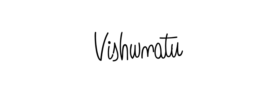 Make a beautiful signature design for name Vishwnatu. With this signature (Angelique-Rose-font-FFP) style, you can create a handwritten signature for free. Vishwnatu signature style 5 images and pictures png