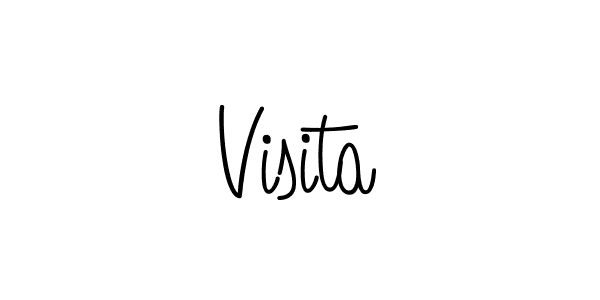 Make a beautiful signature design for name Visita. With this signature (Angelique-Rose-font-FFP) style, you can create a handwritten signature for free. Visita signature style 5 images and pictures png