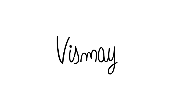 The best way (Angelique-Rose-font-FFP) to make a short signature is to pick only two or three words in your name. The name Vismay include a total of six letters. For converting this name. Vismay signature style 5 images and pictures png