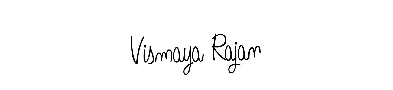 Use a signature maker to create a handwritten signature online. With this signature software, you can design (Angelique-Rose-font-FFP) your own signature for name Vismaya Rajan. Vismaya Rajan signature style 5 images and pictures png