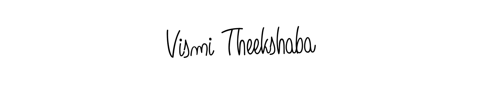 Create a beautiful signature design for name Vismi Theekshaba. With this signature (Angelique-Rose-font-FFP) fonts, you can make a handwritten signature for free. Vismi Theekshaba signature style 5 images and pictures png