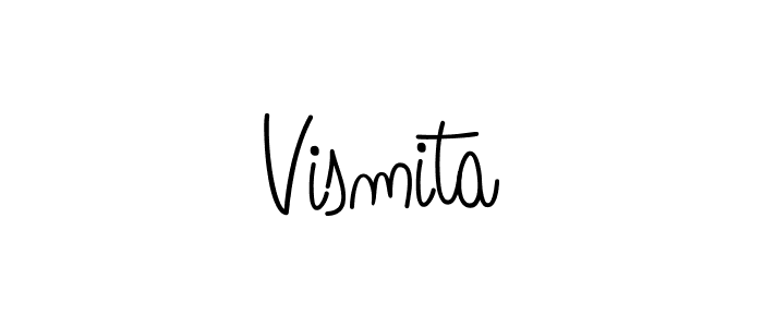 How to make Vismita signature? Angelique-Rose-font-FFP is a professional autograph style. Create handwritten signature for Vismita name. Vismita signature style 5 images and pictures png