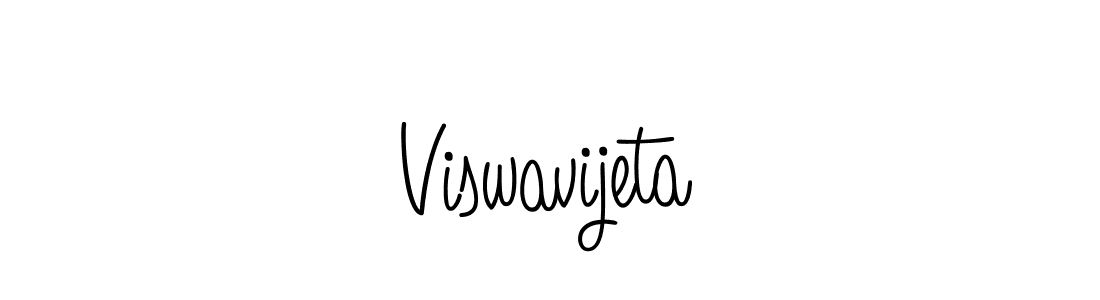 How to make Viswavijeta name signature. Use Angelique-Rose-font-FFP style for creating short signs online. This is the latest handwritten sign. Viswavijeta signature style 5 images and pictures png