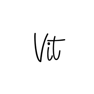 Use a signature maker to create a handwritten signature online. With this signature software, you can design (Angelique-Rose-font-FFP) your own signature for name Vit. Vit signature style 5 images and pictures png