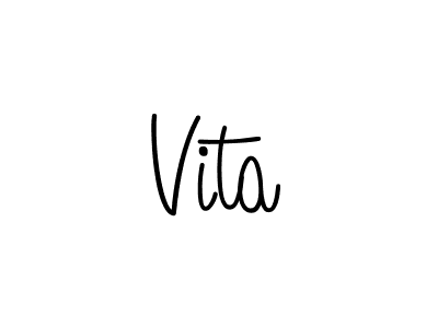 The best way (Angelique-Rose-font-FFP) to make a short signature is to pick only two or three words in your name. The name Vita include a total of six letters. For converting this name. Vita signature style 5 images and pictures png