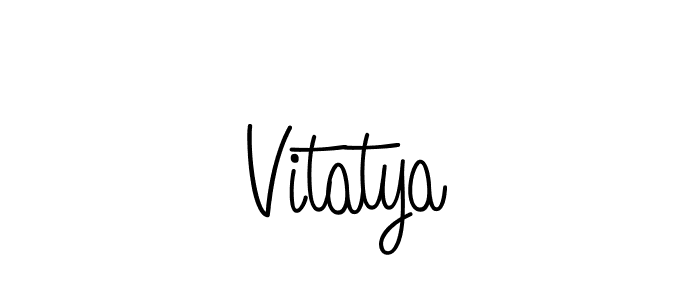 Create a beautiful signature design for name Vitatya. With this signature (Angelique-Rose-font-FFP) fonts, you can make a handwritten signature for free. Vitatya signature style 5 images and pictures png