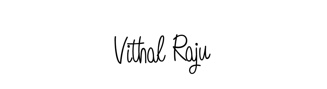 The best way (Angelique-Rose-font-FFP) to make a short signature is to pick only two or three words in your name. The name Vithal Raju include a total of six letters. For converting this name. Vithal Raju signature style 5 images and pictures png