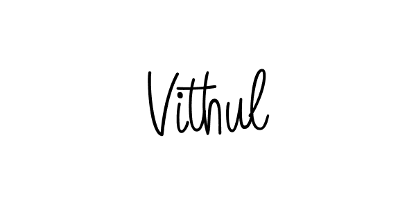 Use a signature maker to create a handwritten signature online. With this signature software, you can design (Angelique-Rose-font-FFP) your own signature for name Vithul. Vithul signature style 5 images and pictures png