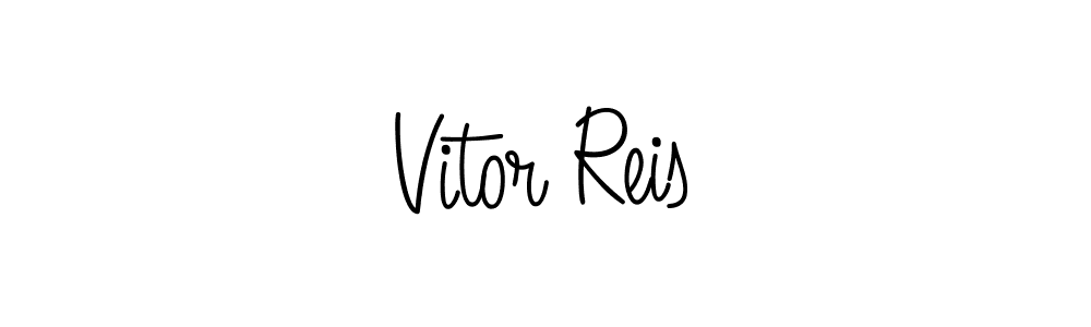 The best way (Angelique-Rose-font-FFP) to make a short signature is to pick only two or three words in your name. The name Vitor Reis include a total of six letters. For converting this name. Vitor Reis signature style 5 images and pictures png