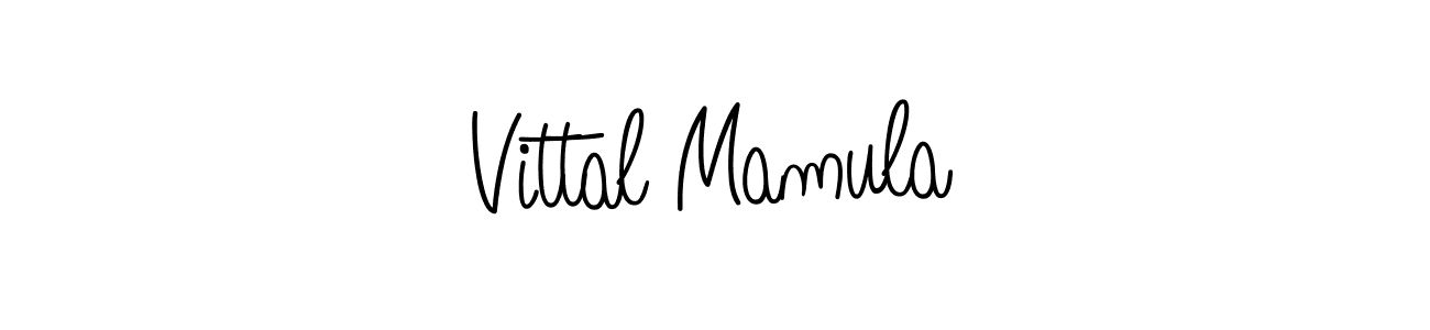 Create a beautiful signature design for name Vittal Mamula. With this signature (Angelique-Rose-font-FFP) fonts, you can make a handwritten signature for free. Vittal Mamula signature style 5 images and pictures png