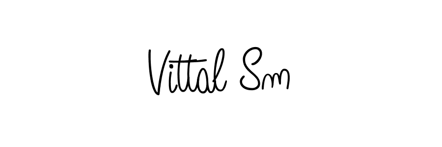 Create a beautiful signature design for name Vittal Sm. With this signature (Angelique-Rose-font-FFP) fonts, you can make a handwritten signature for free. Vittal Sm signature style 5 images and pictures png