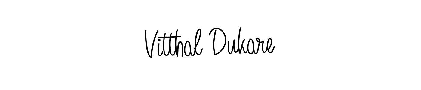 Design your own signature with our free online signature maker. With this signature software, you can create a handwritten (Angelique-Rose-font-FFP) signature for name Vitthal Dukare. Vitthal Dukare signature style 5 images and pictures png