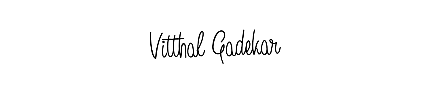 Create a beautiful signature design for name Vitthal Gadekar. With this signature (Angelique-Rose-font-FFP) fonts, you can make a handwritten signature for free. Vitthal Gadekar signature style 5 images and pictures png