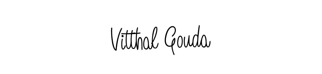 Make a beautiful signature design for name Vitthal Gouda. With this signature (Angelique-Rose-font-FFP) style, you can create a handwritten signature for free. Vitthal Gouda signature style 5 images and pictures png