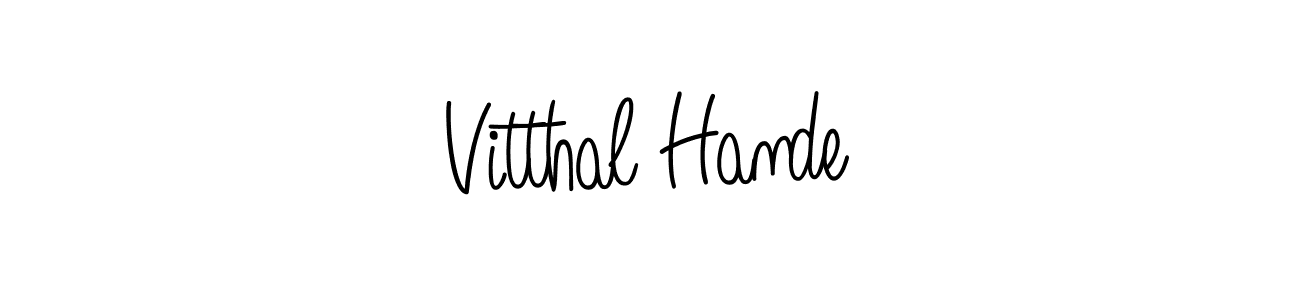 Create a beautiful signature design for name Vitthal Hande. With this signature (Angelique-Rose-font-FFP) fonts, you can make a handwritten signature for free. Vitthal Hande signature style 5 images and pictures png