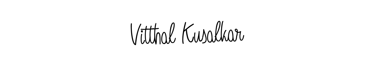 How to make Vitthal Kusalkar name signature. Use Angelique-Rose-font-FFP style for creating short signs online. This is the latest handwritten sign. Vitthal Kusalkar signature style 5 images and pictures png