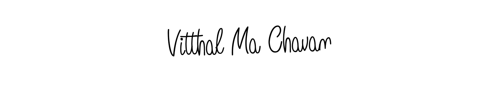 Make a beautiful signature design for name Vitthal Ma Chavan. With this signature (Angelique-Rose-font-FFP) style, you can create a handwritten signature for free. Vitthal Ma Chavan signature style 5 images and pictures png