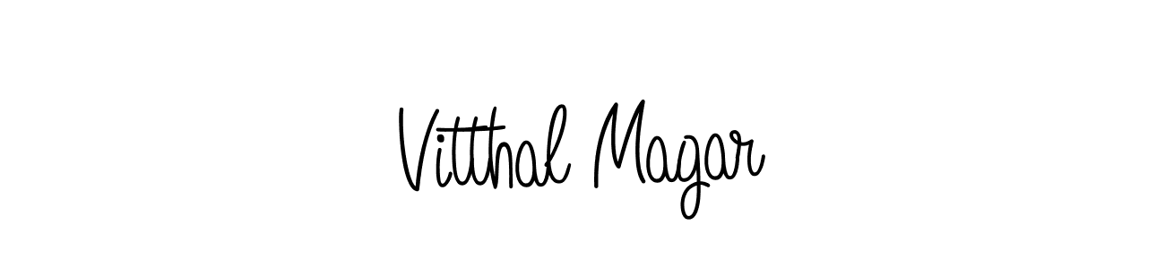 Create a beautiful signature design for name Vitthal Magar. With this signature (Angelique-Rose-font-FFP) fonts, you can make a handwritten signature for free. Vitthal Magar signature style 5 images and pictures png