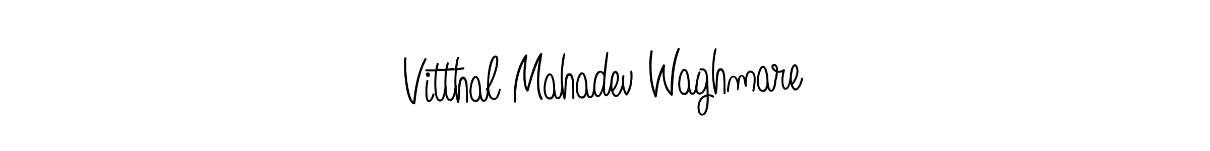 How to make Vitthal Mahadev Waghmare name signature. Use Angelique-Rose-font-FFP style for creating short signs online. This is the latest handwritten sign. Vitthal Mahadev Waghmare signature style 5 images and pictures png