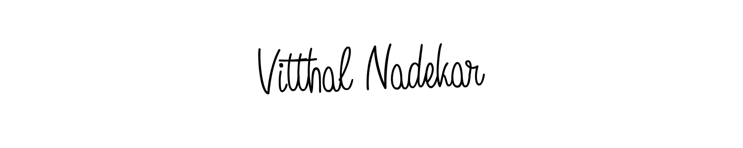 Use a signature maker to create a handwritten signature online. With this signature software, you can design (Angelique-Rose-font-FFP) your own signature for name Vitthal Nadekar. Vitthal Nadekar signature style 5 images and pictures png
