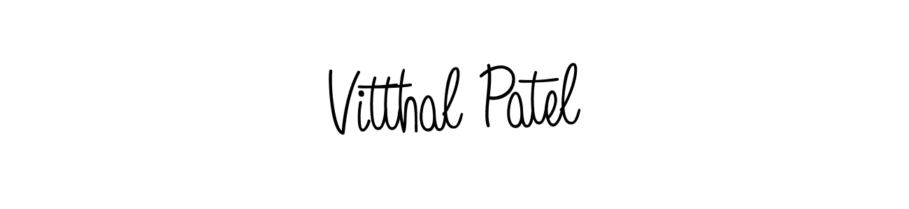 You should practise on your own different ways (Angelique-Rose-font-FFP) to write your name (Vitthal Patel) in signature. don't let someone else do it for you. Vitthal Patel signature style 5 images and pictures png