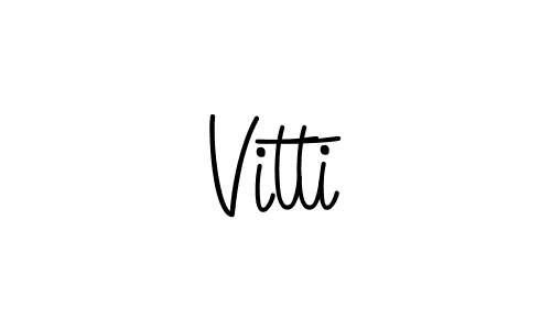 Create a beautiful signature design for name Vitti. With this signature (Angelique-Rose-font-FFP) fonts, you can make a handwritten signature for free. Vitti signature style 5 images and pictures png
