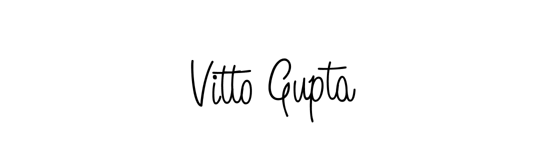Design your own signature with our free online signature maker. With this signature software, you can create a handwritten (Angelique-Rose-font-FFP) signature for name Vitto Gupta. Vitto Gupta signature style 5 images and pictures png