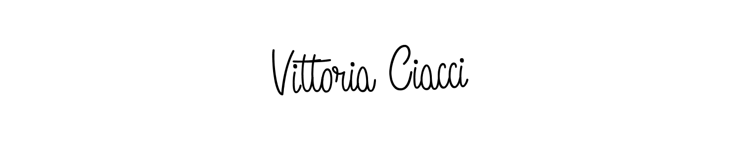 Create a beautiful signature design for name Vittoria Ciacci. With this signature (Angelique-Rose-font-FFP) fonts, you can make a handwritten signature for free. Vittoria Ciacci signature style 5 images and pictures png