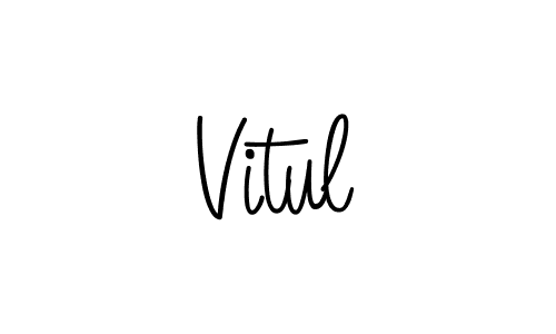 Create a beautiful signature design for name Vitul. With this signature (Angelique-Rose-font-FFP) fonts, you can make a handwritten signature for free. Vitul signature style 5 images and pictures png