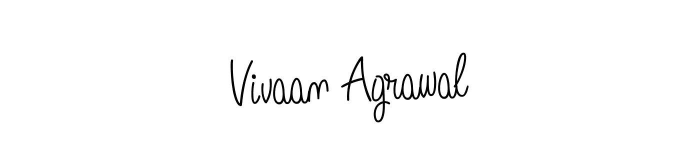 You should practise on your own different ways (Angelique-Rose-font-FFP) to write your name (Vivaan Agrawal) in signature. don't let someone else do it for you. Vivaan Agrawal signature style 5 images and pictures png