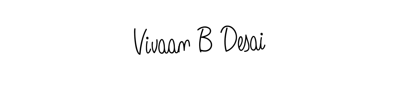Make a beautiful signature design for name Vivaan B Desai. With this signature (Angelique-Rose-font-FFP) style, you can create a handwritten signature for free. Vivaan B Desai signature style 5 images and pictures png