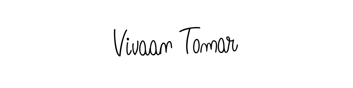 Create a beautiful signature design for name Vivaan Tomar. With this signature (Angelique-Rose-font-FFP) fonts, you can make a handwritten signature for free. Vivaan Tomar signature style 5 images and pictures png